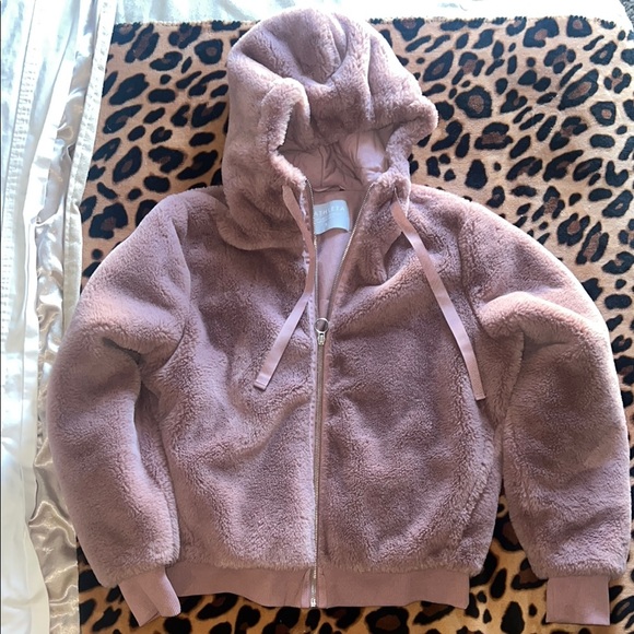 Athleta Jackets & Blazers - Athleta Cozy Pink plush hoodie perfect condition!
